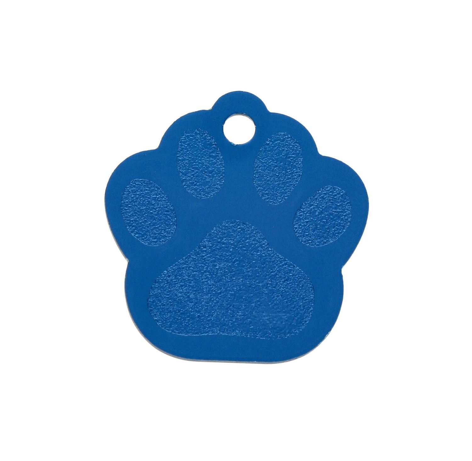 Blaszka dla pupila łapka psa 3,5 cm z miejscem na grawer Łapka psa blue L. Blaszka w formie adresówki, identyfikatora dla psa. Blaszka z miejscem na grawer. Na adresówce możemy wygrawerować np. imię psa i nr telefonu do właści.jpg